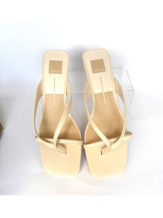 Dolce Vita Brevel Bone Ivory Kitten Heel Sandals Size 10 - Picture 3 of 9